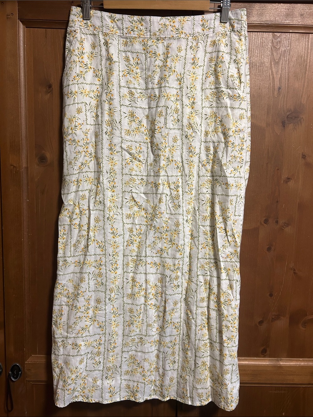 Joie White Skirt with Yellow Floral Print, large